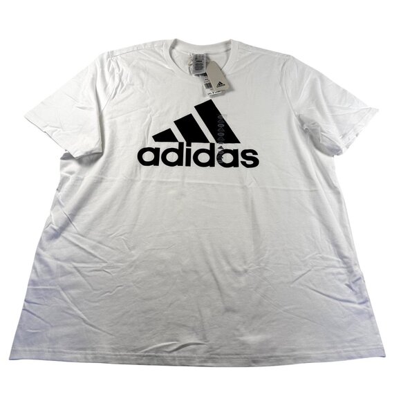adidas Other - Adidas Mens White Logo Graphic T-Shirt 2XL Cotton Short Sleeve Crew Neck